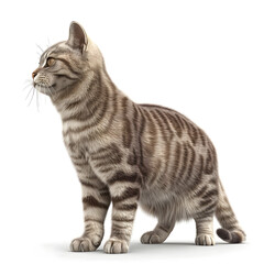 Fototapeta premium Vector 3D illustration of a scottish straight cat breeds on a white background. Suitable for crafting and digital design projects.[A-0002]