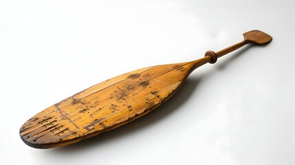 Canoe Paddle Isolated on White Background A Symbol of Outdoor Adventure