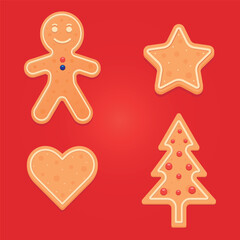 Collection of cookies, gingerbread