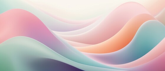 Fototapeta premium abstract flowing colorful gradient wave.dreamy blend of pastel colors