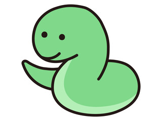 ゆるい蛇のベクターイラスト。干支、十二支、へび、年賀