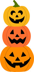 Halloween pumpkin icon vector.
Jack o lantern pumpkin for Halloween.