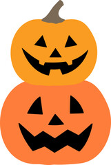 Halloween pumpkin icon vector.
Jack o lantern pumpkin for Halloween.
