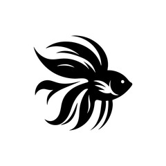 Simple and Stylish Angelfish Silhouette for Various Creative Applications - minimalist angelfish vector
