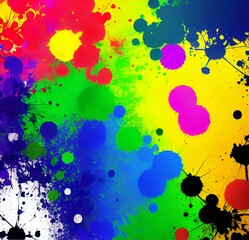 colorful ink splashes, watercolor, splatter, vector, illustration, colorful, design, pattern