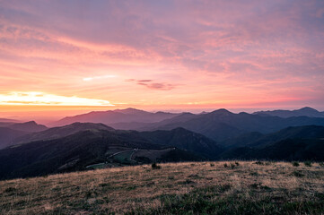 Amazing sunrise with colorful sky