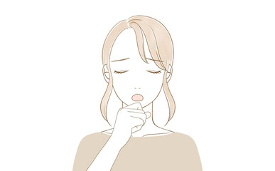 咳に悩む女性