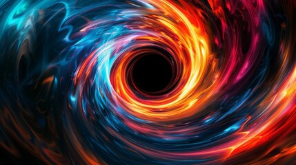 abstract colorful black hole background