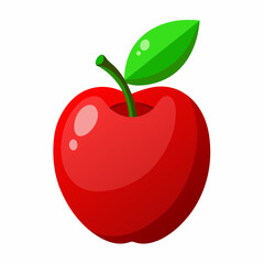 Fresh red apple vector illustration 