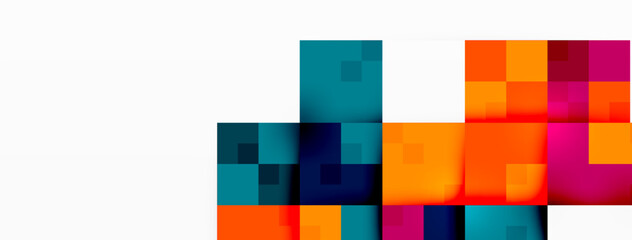 Dynamic colorful squares background. Vector Illustration For Wallpaper, Banner, Background, Card, Book Illustration, landing page