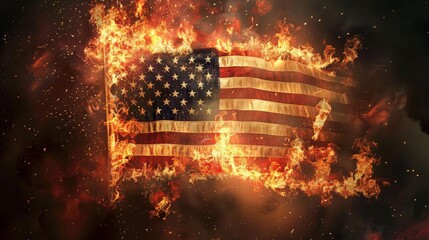 The controversy surrounding the burning or desecration of the American flag