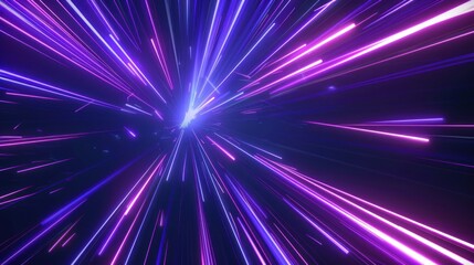 Naklejka premium Cyber, digital, speed of light road speed concept. fast neon background