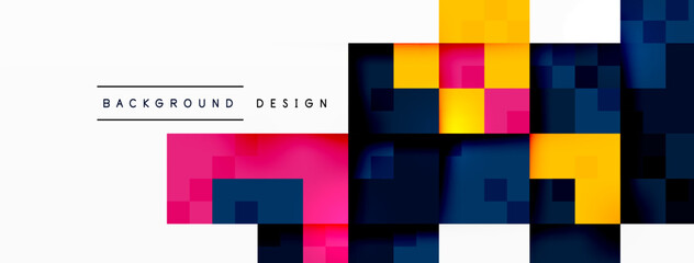 Dynamic colorful squares background. Vector Illustration For Wallpaper, Banner, Background, Card, Book Illustration, landing page