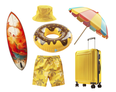 Summer set in yellow color