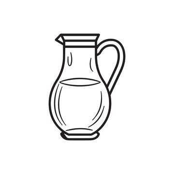 recommend clip art: Jug outline water icon black bottle art design.