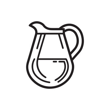recommend clip art: Jug outline water icon black bottle art design.