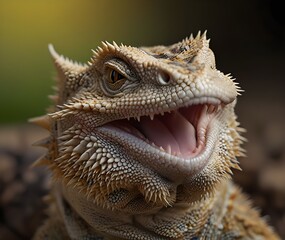 bearded dragon smiling his name is Garmoth sticky, uk, color image, species
