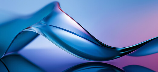 Wavy Glass Shapes Background