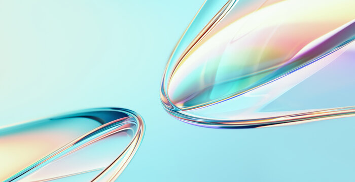 Wavy Glass Shapes Background