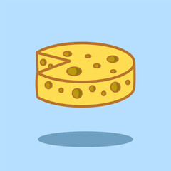Vector illustration Cheese. Vector design Cheese. Dairy Milk Cheese Vector Cartoon design illustration and icon for website, digital and print