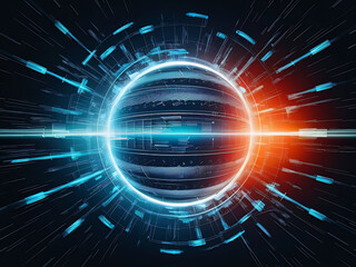Obraz premium Abstract Background of Ultra-Fast Global Data Transfer and High-Speed Broadband Connectivity