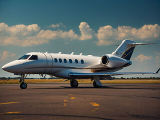 Fototapeta na wymiar Elite Travel, Private Jets of the Ultra-Rich