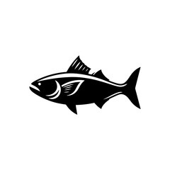 Vintage-Inspired Cod Fish Silhouette: Timeless Elegance for Art Enthusiasts - cod fish illustration
