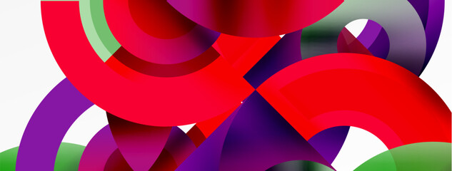 Circle geometric abstract vector background