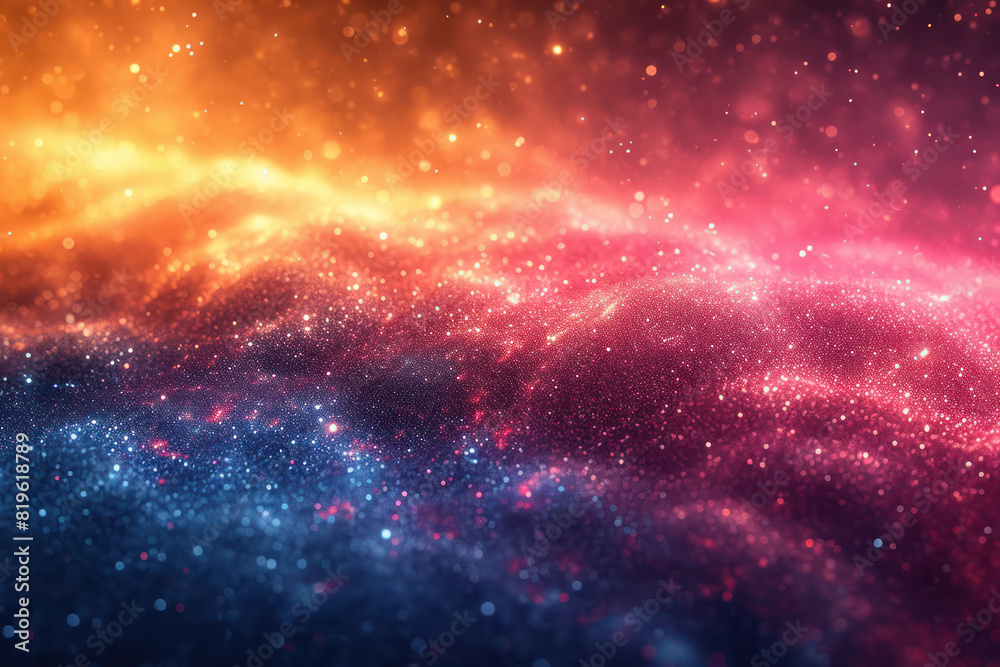 Poster Dark Nebula In Endless Void of Space extreme closeup. Generative AI