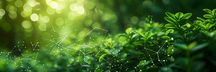 Photo realistic concept of Big data driving environmental sustainability: insights and solutions for eco friendly practices in businesses