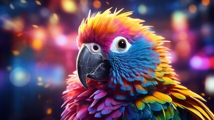 Obraz premium 鳥の顔クローズアップ,Generative AI AI画像