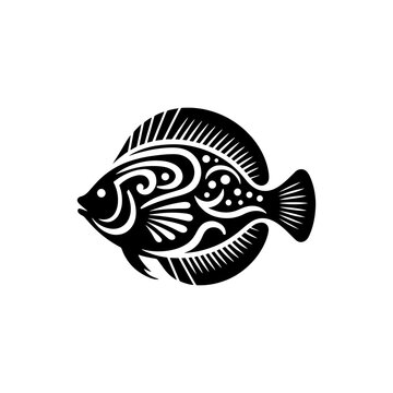recommend clip art: Graceful Flounder Silhouette: A Minimalist Tribute to Marine Majesty - minimallest flounder vector
                    