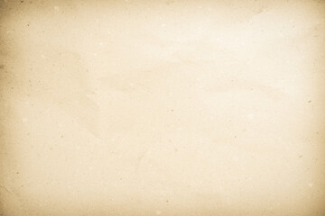 Old paper vintage texture surface for background. Recycle pale brown paper crumpled texture.
