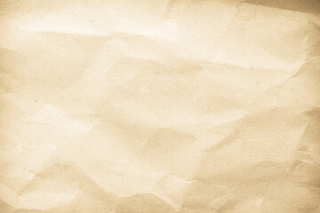 Old paper vintage texture surface for background. Recycle pale brown paper crumpled texture.