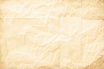 Old paper vintage texture surface for background. Recycle pale brown paper crumpled texture.