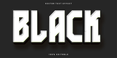 Editable text effect black mock up