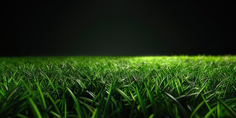 Black Grass. Green Lawn in Sport Stadium Background, Abstract Illustration