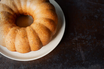 homemade chocolate banana bread bundt cake.