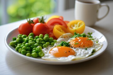 Breakfast, Lunch and Dinner Day Menu. Balance of Delicious Cookery for Morning, Evening and Diet