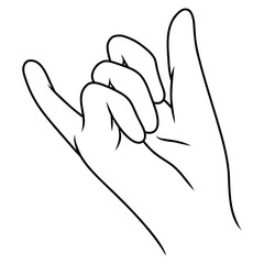 little finger hand gestures icon