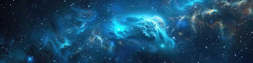 Stars Wallpaper. Nebula and Stars in Outer Space Galaxy Night Sky Banner