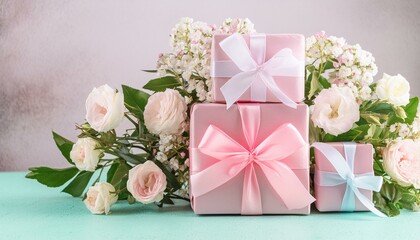 cajas de regalos y  flores (imagen 23)