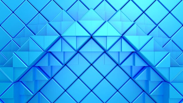 Cubes Form a Wave. Abstract motion, two color, 3d rendering, 4k resolution
