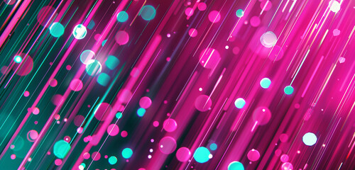 Fresh hot pink & turquoise circles.
