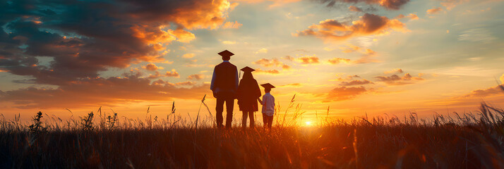 Photo realistic concept: Parents watching their child graduate, emphasizing the importance of life insurance in securing their child s future and providing peace of mind