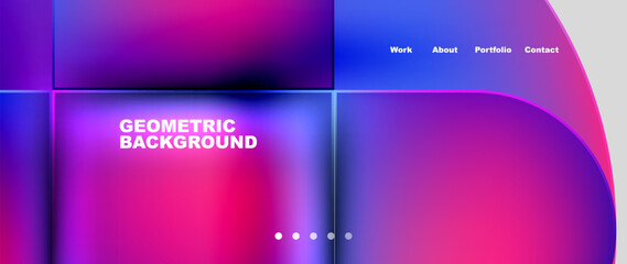 Obraz premium Round squares, circles with fluid gradients. Vector Illustration For Wallpaper, Banner, Background, Card, Book Illustration, landing page