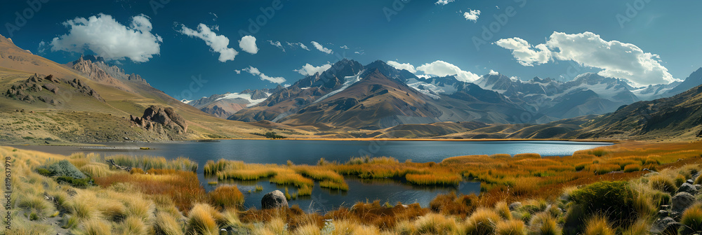 Wall mural Explore Argentina s Hidden Beauty: Photo Realistic Views of Secret Valleys Revealing Stunning Landscapes and Untouched Nature   Serene Escapes Await in These Tranquil Locations - Wall murals