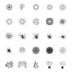This is a collection of vector shaped fireworks in various shapes. Made using Corel Draw, not AI. Very suitable for posters during carnival or New Year.