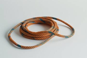 Fototapeta premium A detailed view of a rope against isolated on white background. Generative AI