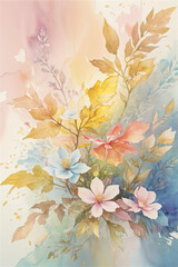 autumn background with leaves